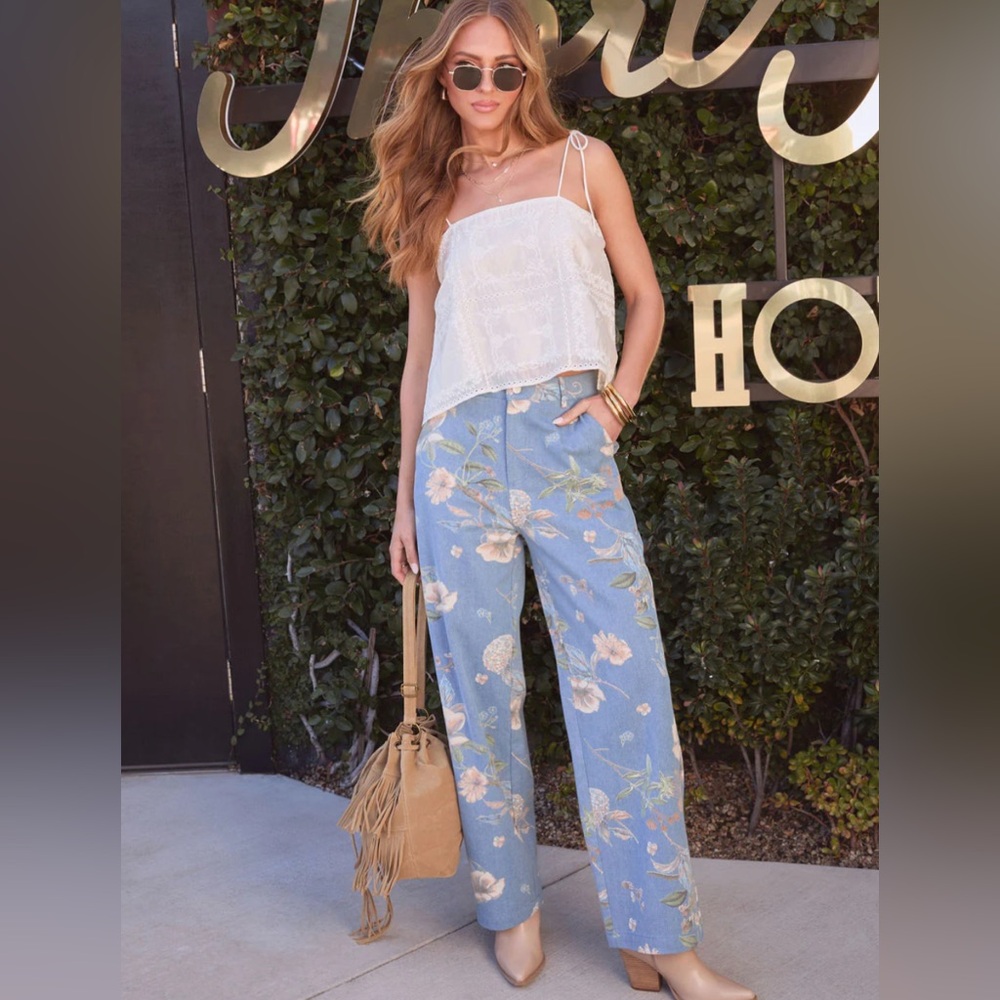 Vici Blue Floral Pants